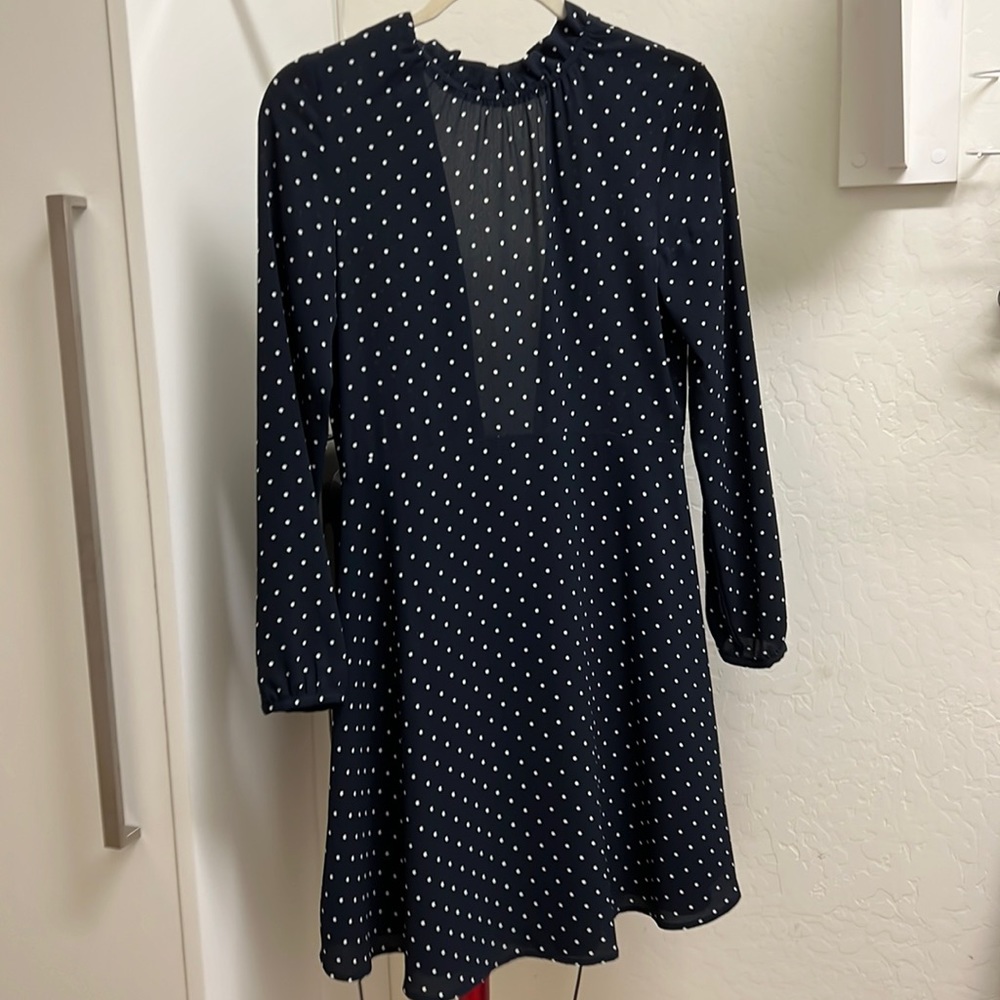 Blue polka dot dress